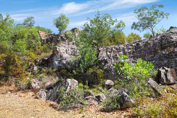 Ta Pa hill, near Tuc Dup mountain in An Giang province of Vietnam