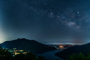 箱根芦ノ湖展望公園から見る星空