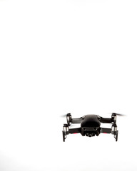 Drone Flying Against White Background