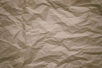 Old crumpled paper texture background.  Creases and cracks. Old design pattern. 