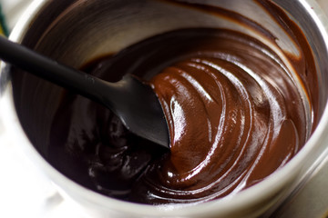 melted chocolate stir