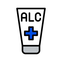 Obraz premium Hand sanitizer vector, Hygiene filled icon editable stroke