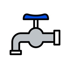 Tap water vector, Hygiene filled icon editable stroke