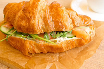 Croissant with a complex filling, Breakfast, lunch