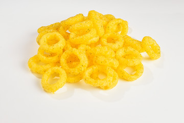 Snack rings isolated on white background