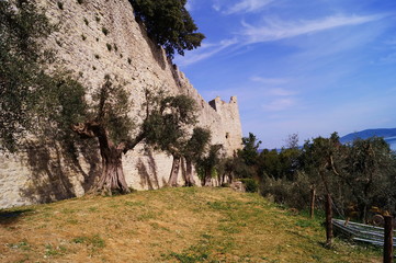 Walls of the Lion's Fortress, Castiglione del Lago, Umbria, Italy