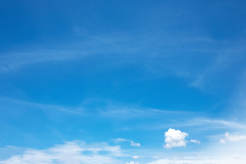 Beautiful white clouds with blue sky.Color shade gradient from white to blue for background wallpaper.