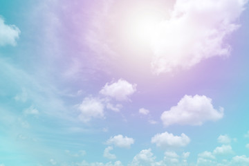 Clouds sky with gradient pastel color use for abstract background.