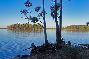 At the Salto Grande Barrier Lake In Argentina