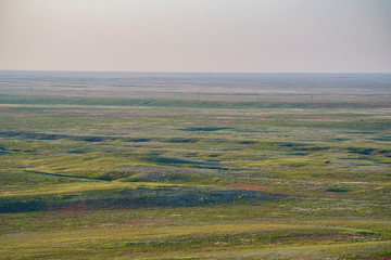 View of Bogdo-Baskunchak Nature Reserve landscape in Russia