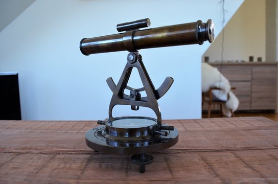 vintage telescope on a stand