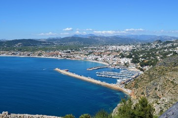 Fototapeta na wymiar bay with harbor on the mediterranean sea