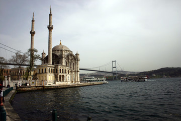 Fototapeta na wymiar Historical Bosphorus, coasts, historical streets and mosques