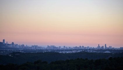 The Benidorm skyline at dusk