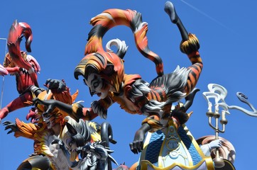 colorful figures in the spanish carnival