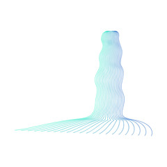 Vector illustration of waterfall cascade