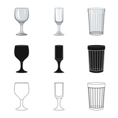 Vector design of form and celebration logo. Collection of form and volume stock symbol for web.