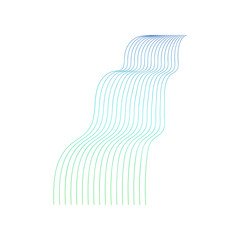 Vector illustration of waterfall cascade