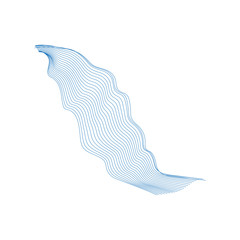 Vector illustration of waterfall cascade