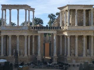 Obraz premium Merida, historical city of Extremadura,Spain with roman ruins