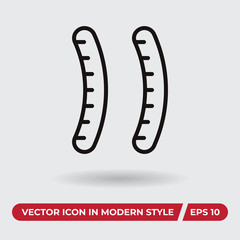 Sausage vector icon in modern style for web site and mobile app