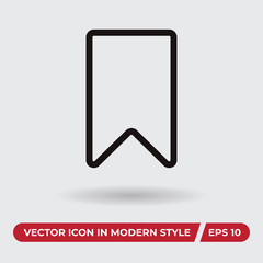 Bookmark vector icon in modern style for web site and mobile app