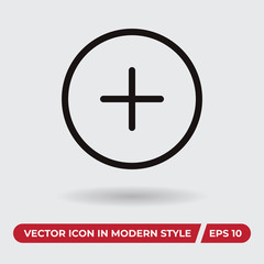 Fototapeta premium Plus vector icon in modern style for web site and mobile app