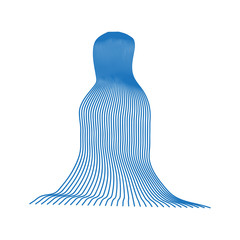 Vector illustration of waterfall cascade