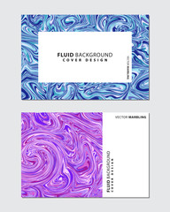 Vector marbling art. Fluid Abstract background for cover, card, flyer, brochure, poster design.