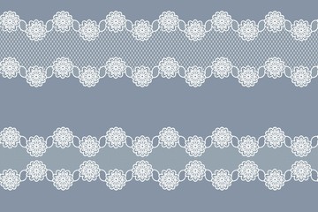 Set of lace borders