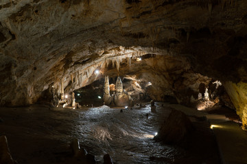 inside Lipa Cave near Cetinje in Montenegro