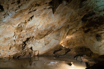 inside Lipa Cave near Cetinje in Montenegro