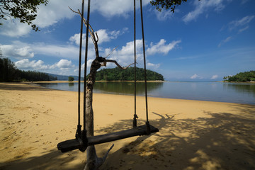 Thailand beach at the summer hot day 