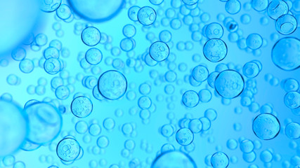 Translucent Abstract Bubbles on Light Blue Background