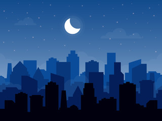 Fototapeta premium City skyline in flat style.