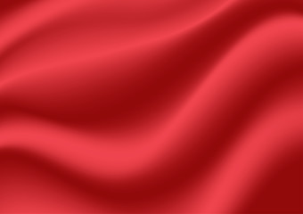 Abstract texture Background. Red Satin Silk. Cloth Fabric Textile  with Wavy Folds.