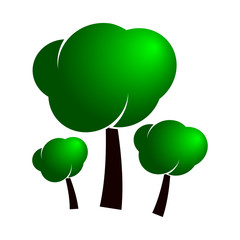 logo arbres forêt vectoriel nature paysage paysagiste 