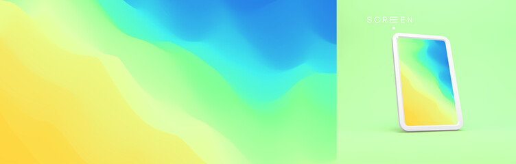 Abstract background with trendy gradients. Vector illustration for mobile phone cover and screen.