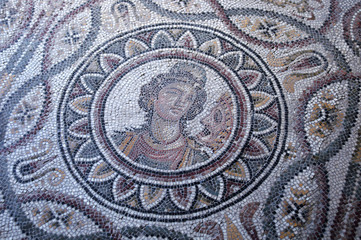 background of ancient stone mosaic