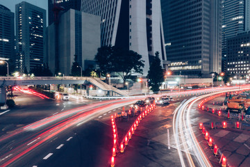 Fototapeta premium Tokyo's night cityscape at Shinjuku, one of the most busiest area in Tokyo.
