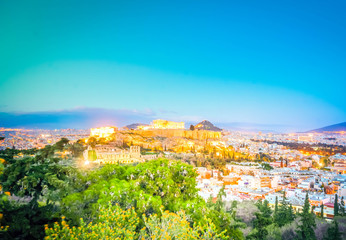 Obraz premium Famous skyline of Athens, Greece