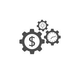 Gears with dollar icon