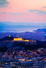 Foto op Aluminium cityscape of Athens at night, Greece © neirfy