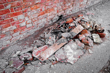 Stack of construction garbage