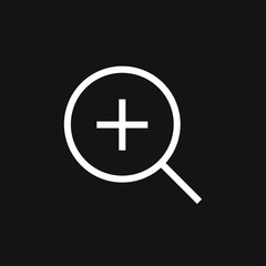 Obraz premium Zoom icon vector sign symbol for design