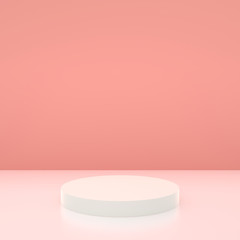 Blank empty round product stand - Coral