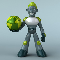 Green Robot - 3D Illustration