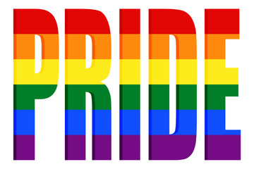 Fototapeta premium Título del arcoiris por el orgullo LGTB.