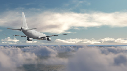 Naklejka na ściany i meble 3d Rendering Illustration Of Airplane