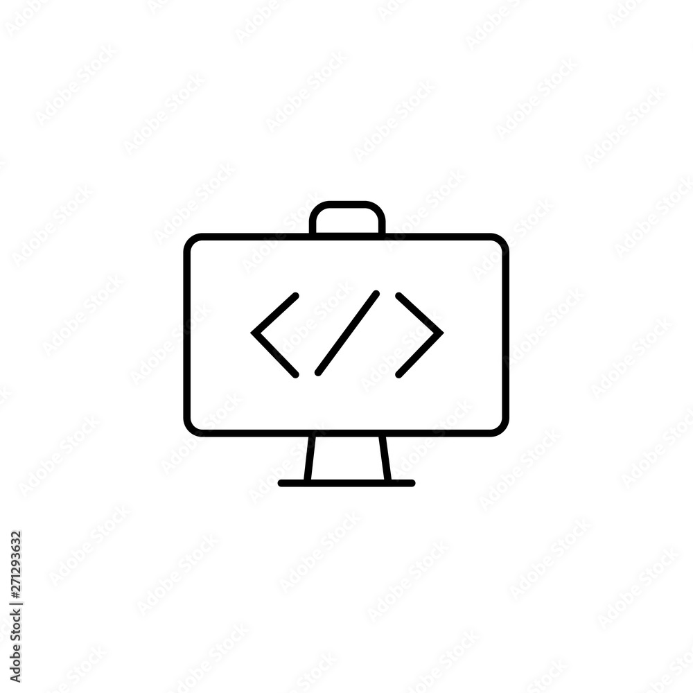 Aufkleber code icon, code icon vector, in trendy flat style isolated on white background. code icon image, cod